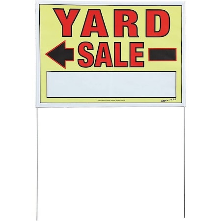 Sunburst Systems Sign Yard Sale 22 in x 32 in with Bracket 10-Pack 3935